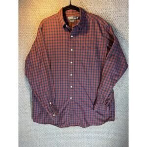 Polo Ralph Lauren Lowell Sport Shirt Red Checkered Tartan Plaid Men's Large VTG